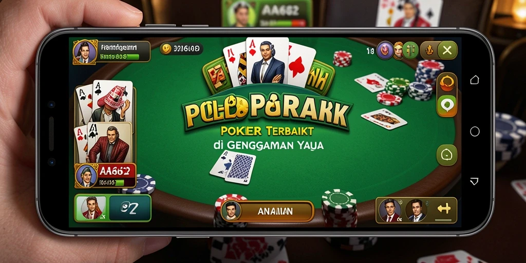 Screenshot gameplay mencolok dari AA62 saat sesi Poker berlangsung.