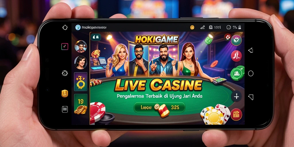 Gameplay HOKIGAME yang mendebarkan dengan dealer langsung dan suasana kasino nyata.
