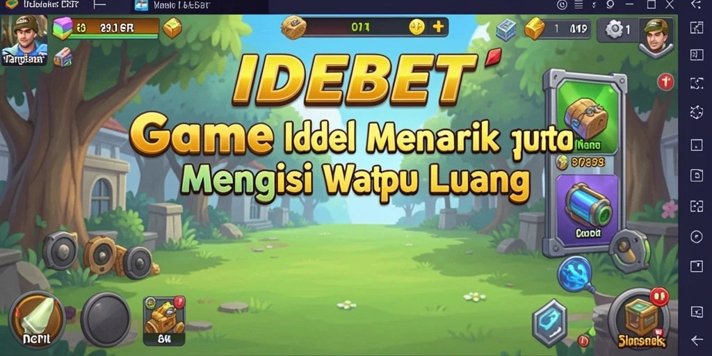 Tampilan screenshot utama gameplay Idle di IDEBET dengan elemen menarik.