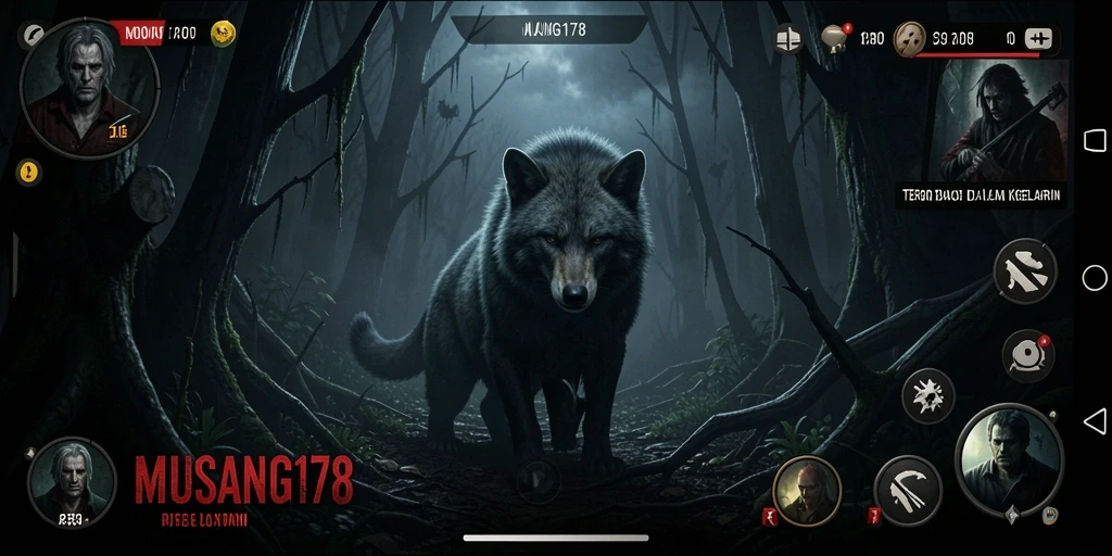 Tampilan gameplay yang mencekam dan penuh ketegangan di MUSANG178.