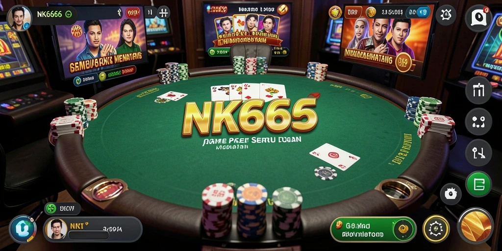 Tampilan gameplay dari NK666 yang seru dalam permainan Poker.